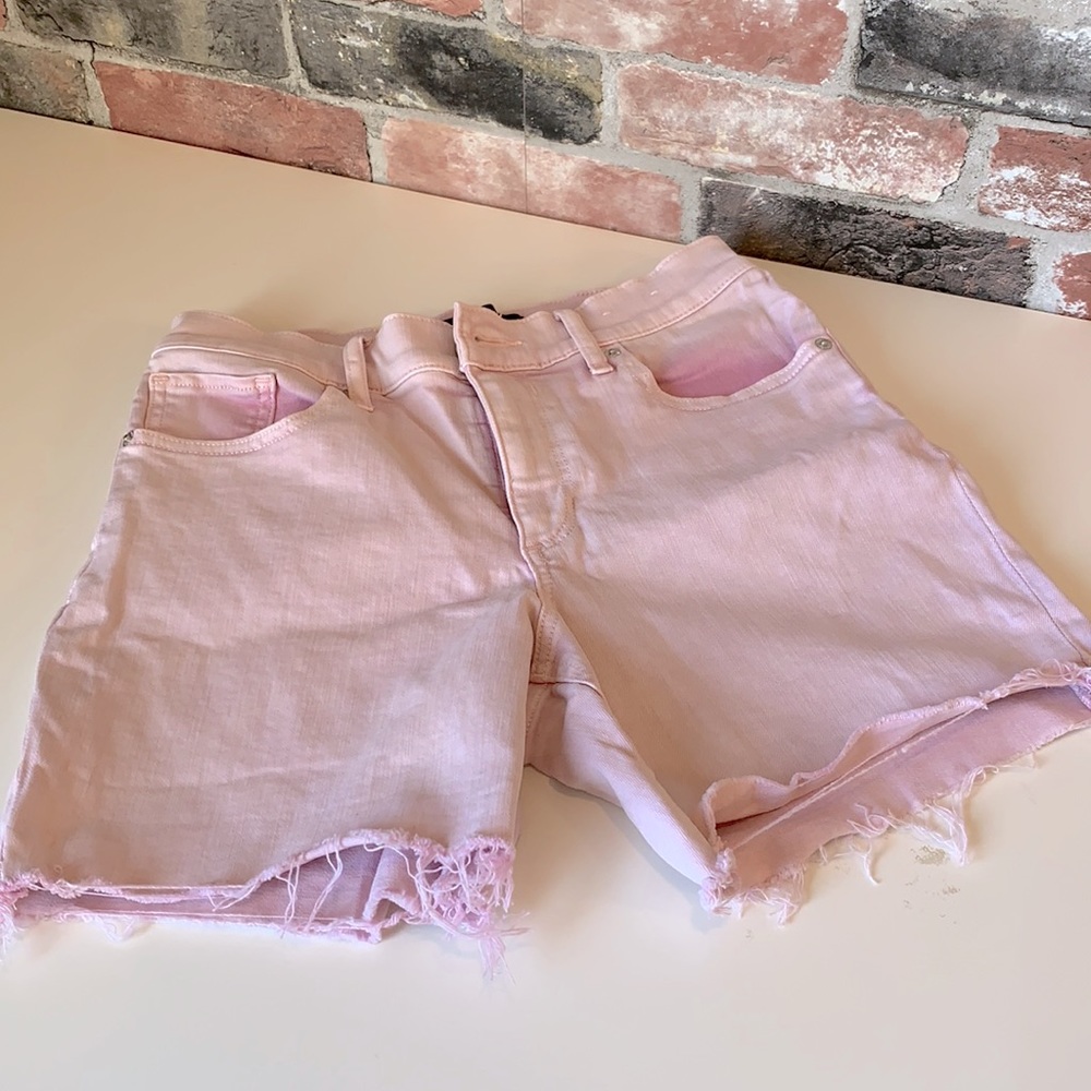 Pink jean shorts